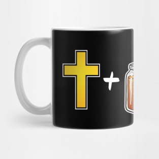 Christ plus Iced Tea equals happiness Christian Mug